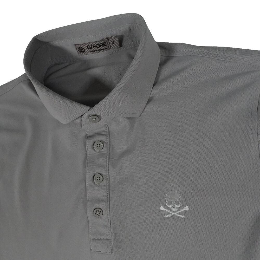 G/Fore Skull Cross Tees Embroidered Logo Performance Golf Polo Shirt Men's Small